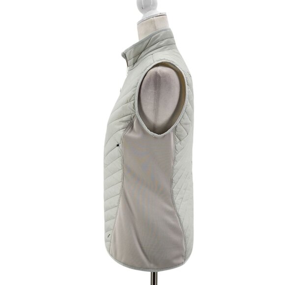 Indyeva Womens Small Vest Recycled Nylon Quilted Full Zip Insulated Gray Jacket - Picture 3 of 13